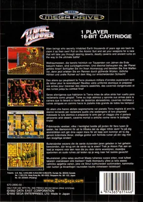 Atomic Runner (Europe) box cover back